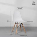 Ver imagem 6 de Conjunto Mesa Square Redonda Branco - 88cm + 2 Cadeiras Eiffel - Preto Abra Cadabra