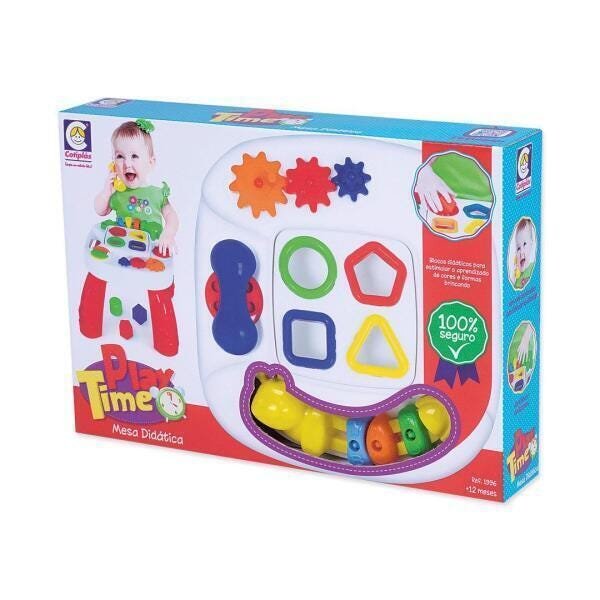 Mesa De Atividades Vermelha Infantil Play Time Cotiplás 1996