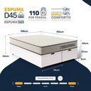 Ver imagem 2 de Cama Box Baú Queen com Colchão de Espuma D45 Double Comfort 158x193x62 cm