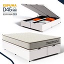 Ver imagem 5 de Cama Box Baú Queen com Colchão de Espuma D45 Double Comfort 158x193x62 cm