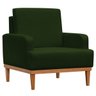 Poltrona Decorativa Sala de Estar Pés Retrô Lady Suede D05 Verde Musgo - Mpozenato - 1
