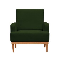 Poltrona Decorativa Sala de Estar Pés Retrô Lady Suede D05 Verde Musgo - Mpozenato - 3