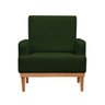 Poltrona Decorativa Sala de Estar Pés Retrô Lady Suede D05 Verde Musgo - Mpozenato - 3