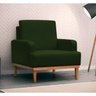 Poltrona Decorativa Sala de Estar Pés Retrô Lady Suede D05 Verde Musgo - Mpozenato - 2