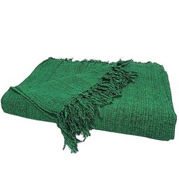Manta xale sofá e cama 2,20x1,50m Verde folha tear artesanal decorativa protetora - 2
