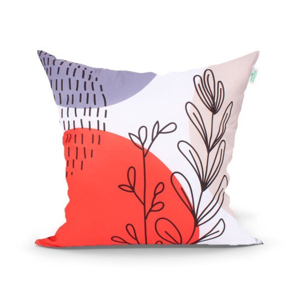 Kit Capa Almofada Laranja para Quarto Estampada Geométrica 4 Unidades 45cm x 45cm com zíper - 5
