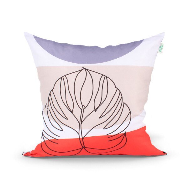 Kit Capa Almofada Laranja para Quarto Estampada Geométrica 4 Unidades 45cm x 45cm com zíper - 3