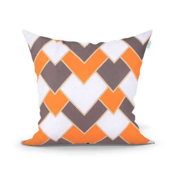 Capa para Almofada Laranja Estampada Decorativa 4 Unidades 45cm x 45cm com zíper - 4