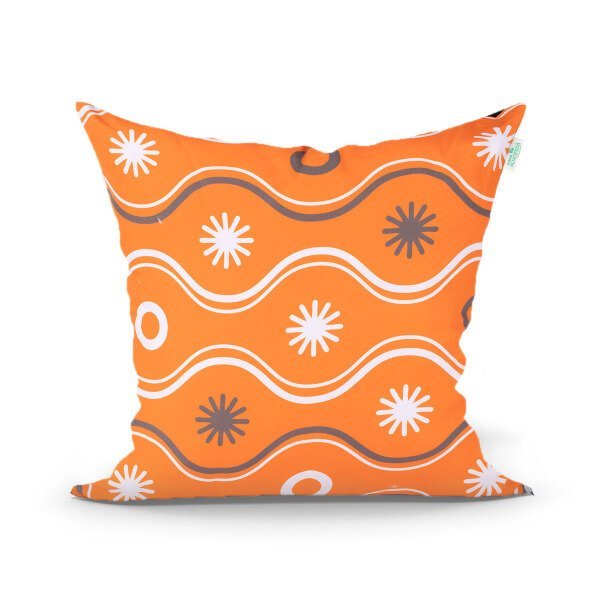 Capa para Almofada Laranja Estampada Decorativa 4 Unidades 45cm x 45cm com zíper - 3