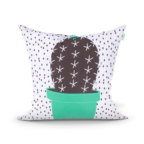 Capa de almofada para Quarto Cacto Verde Estampada Kit 3 Unidades 45cm x 45cm + Almofada Nó Escandin - 2