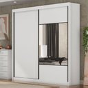 Ver imagem 2 de Guarda Roupa Casal Sienna 2 Portas 4 Gavetas Neve com Espelho