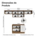 Ver imagem 5 de Armário de Cozinha Completa 280 Cm Vik Madesa 01 Rustic/branco