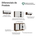 Ver imagem 6 de Armário de Cozinha Completa 280 Cm Vik Madesa 01 Rustic/branco