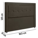Ver imagem 6 de Cabeceira Estofada para Cama Box Queen 160cm Ravena Veludo - Sofa Store:veludo Marrom