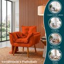 Ver imagem 6 de Poltrona Decorativa Reforçada para Sala Alice para Recepção Manicure Escritório Suede