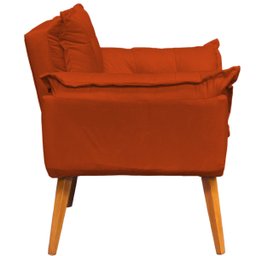 Poltrona Decorativa Reforçada para Sala Alice para Recepção Manicure Escritório Suede - 4
