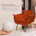 Ver imagem 3 de Poltrona Decorativa Reforçada para Sala Alice para Recepção Manicure Escritório Suede