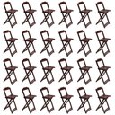 Ver imagem 4 de Kit 6 Jogos De Mesa Bistrô De Madeira Com 4 Cadeiras Dobravel Imbuia - Marrom