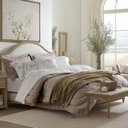 Ver imagem 4 de Jogo de Cama Casal 300 Fios Vila de Minas - Marken Fassi Branco/bege