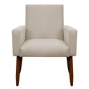 Ver imagem 2 de Kit 4 Poltronas para Sala Pés de Madeira Nina Cor:bege