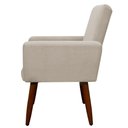 Ver imagem 4 de Kit 4 Poltronas para Sala Pés de Madeira Nina Cor:bege