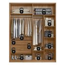 Ver imagem 3 de Guarda Roupa Casal Attore 4 Portas Amêndola Touch Grafito Demartêz