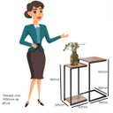 Ver imagem 5 de Mesa de Centro Espelhada e 2 Mesas Laterais Pés Metálicos Estilo Industrial Loft D09 Demolição/