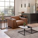 Ver imagem 1 de Mesa de Centro Espelhada e 2 Mesas Laterais Pés Metálicos Estilo Industrial Loft D09 Demolição/