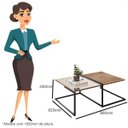 Ver imagem 6 de Mesa de Centro Espelhada e 2 Mesas Laterais Pés Metálicos Estilo Industrial Loft D09 Demolição/