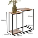 Ver imagem 3 de Mesa de Centro Espelhada e 2 Mesas Laterais Pés Metálicos Estilo Industrial Loft D09 Demolição/