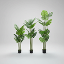 Ver imagem 2 de 3 Costela de Adão Planta Artificial para Decoração com 180/160/120m, Planta Artificial Realista.