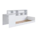 Ver imagem 2 de Cama Solteiro com Escrivaninha e Estante Infantil Juvenil Cor:Branco