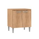 Ver imagem 1 de Balcão para Cooktop 80 X 84 Cm 2 Portas Cozinha Max Mdp Carvalho - Clicklar