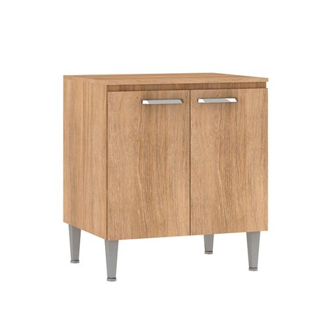 Balcão para Cooktop 80 X 84 Cm 2 Portas Cozinha Max Mdp Carvalho - Clicklar