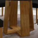 Ver imagem 3 de Mesa de Jantar Redonda 6 Lugares 135cm Ella N02 Ypê/Preto - Mpozenato