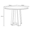 Ver imagem 4 de Mesa de Jantar Redonda 6 Lugares 135cm Ella N02 Ypê/Preto - Mpozenato