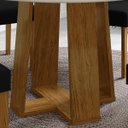 Ver imagem 3 de Mesa de Jantar Redonda 6 Lugares 135cm Ella N02 Ypê/Off White - Mpozenato