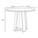 Ver imagem 4 de Mesa de Jantar Redonda 6 Lugares 135cm Ella N02 Ypê/Off White - Mpozenato