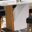 Ver imagem 3 de Mesa de Jantar Redonda 6 Lugares 160cm Venetti N02 Ypê/Off White - Mpozenato