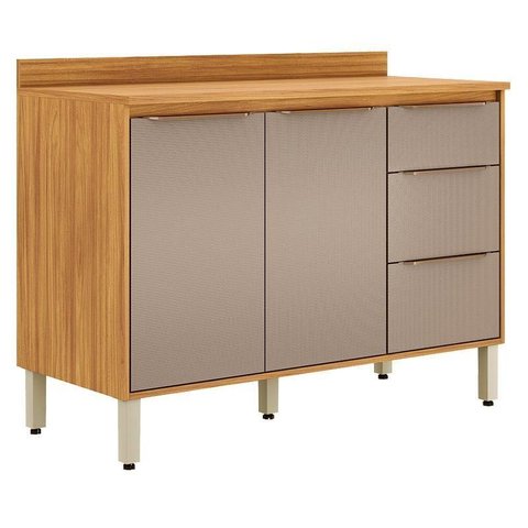Balcão de Cozinha Plena 120 Cm Cinamon Nude Prime Tx - Demóbile