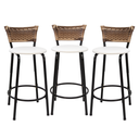 Ver imagem 1 de Kit 3 Bancos para Bancada Cozinha Gourmet Junco Cappuccino Balcão Ilha Banqueta 60cm Itagold