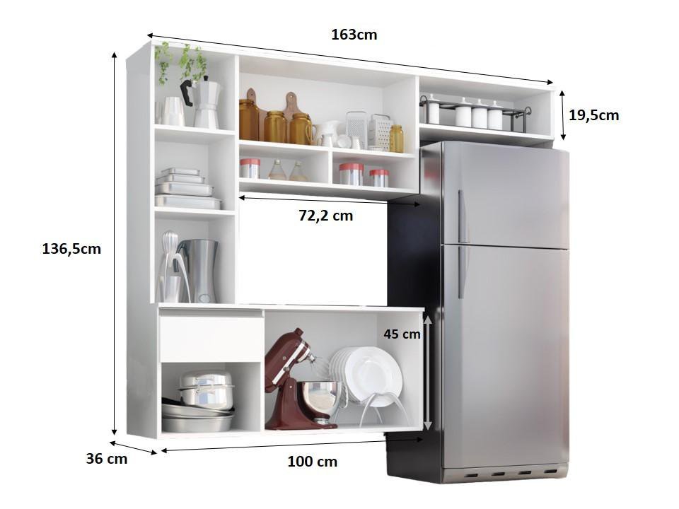Cozinha Compacta Sol 5 Portas 1 Gav Branco - 5