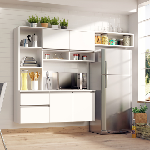 Cozinha Compacta Sol 5 Portas 1 Gav Branco