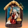Presépio Sagrada Família Nascimento Jesus Manjedoura de 20cm - 2