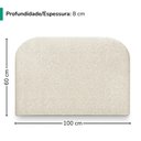Ver imagem 3 de Cabeceira Painel Suspenso Solteiro 100 cm Alana Organica Boucle Bege Artte