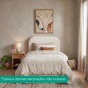 Ver imagem 7 de Cabeceira Painel Suspenso Solteiro 100 cm Alana Organica Boucle Bege Artte