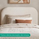 Ver imagem 2 de Cabeceira Painel Suspenso Solteiro 100 cm Alana Organica Boucle Bege Artte