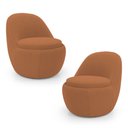 Ver imagem 1 de Kit 02 Poltronas Orgânicas Living Memphis Fixa Bouclê Terracota - Desk Design