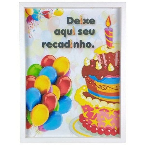 Quadro de Assinaturas para Aniversario Recadinhos Festa Decoração Bodas 15 Anos Criança Adulto Corac - 2