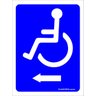 Placa Acessibilidade - Cadeirante Deficiente Físico Acesso a Esquerda - PVC 2mm 40x60 - 1